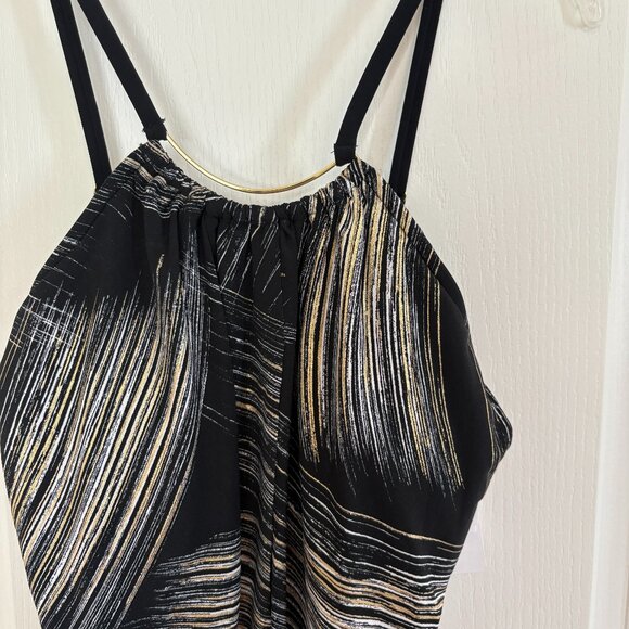 Magicsuit by Miraclesuit Jill Stroke Of Luck Swimsuit 1-PC Black & Gold Size 12 - Picture 6 of 9